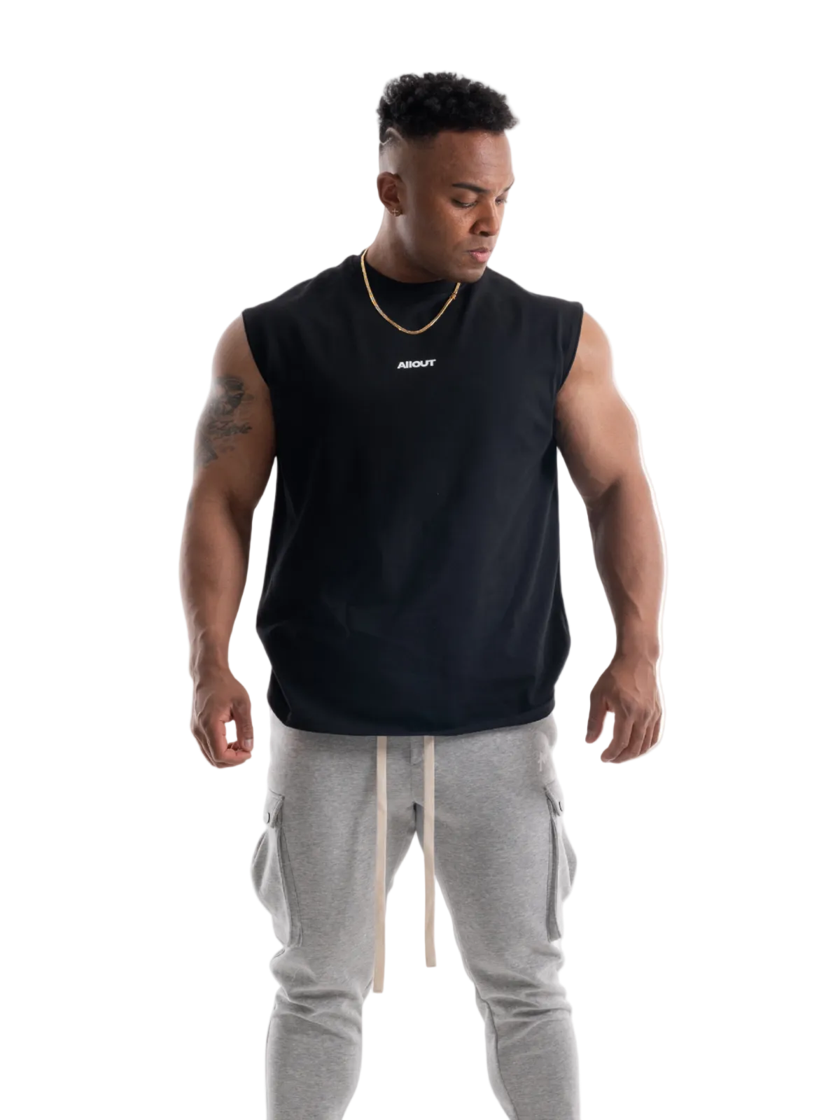 NO SLEEVE HANDCRAFTED LOGO(BLACK)