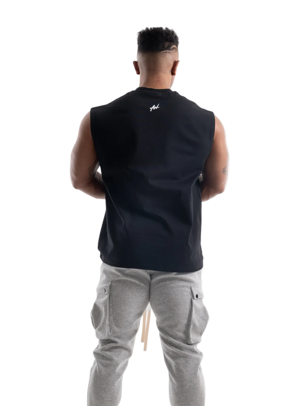 NO SLEEVE HANDCRAFTED LOGO(BLACK)