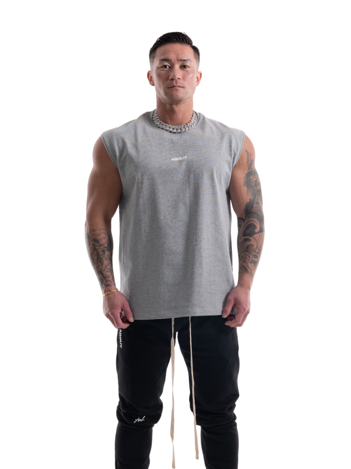 NO SLEEVE HANDCRAFTED LOGO(GRAY)