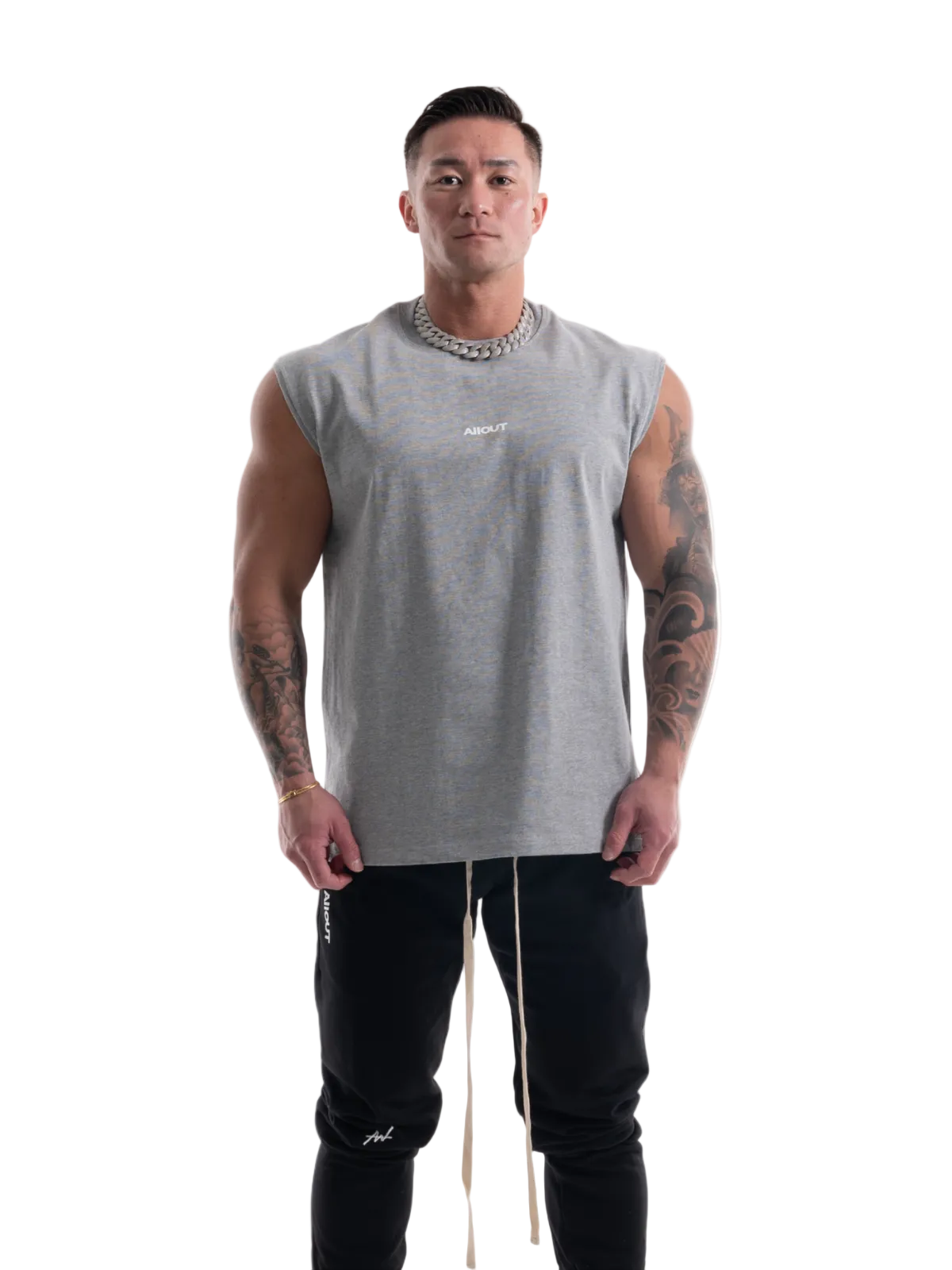 NO SLEEVE HANDCRAFTED LOGO(GRAY)