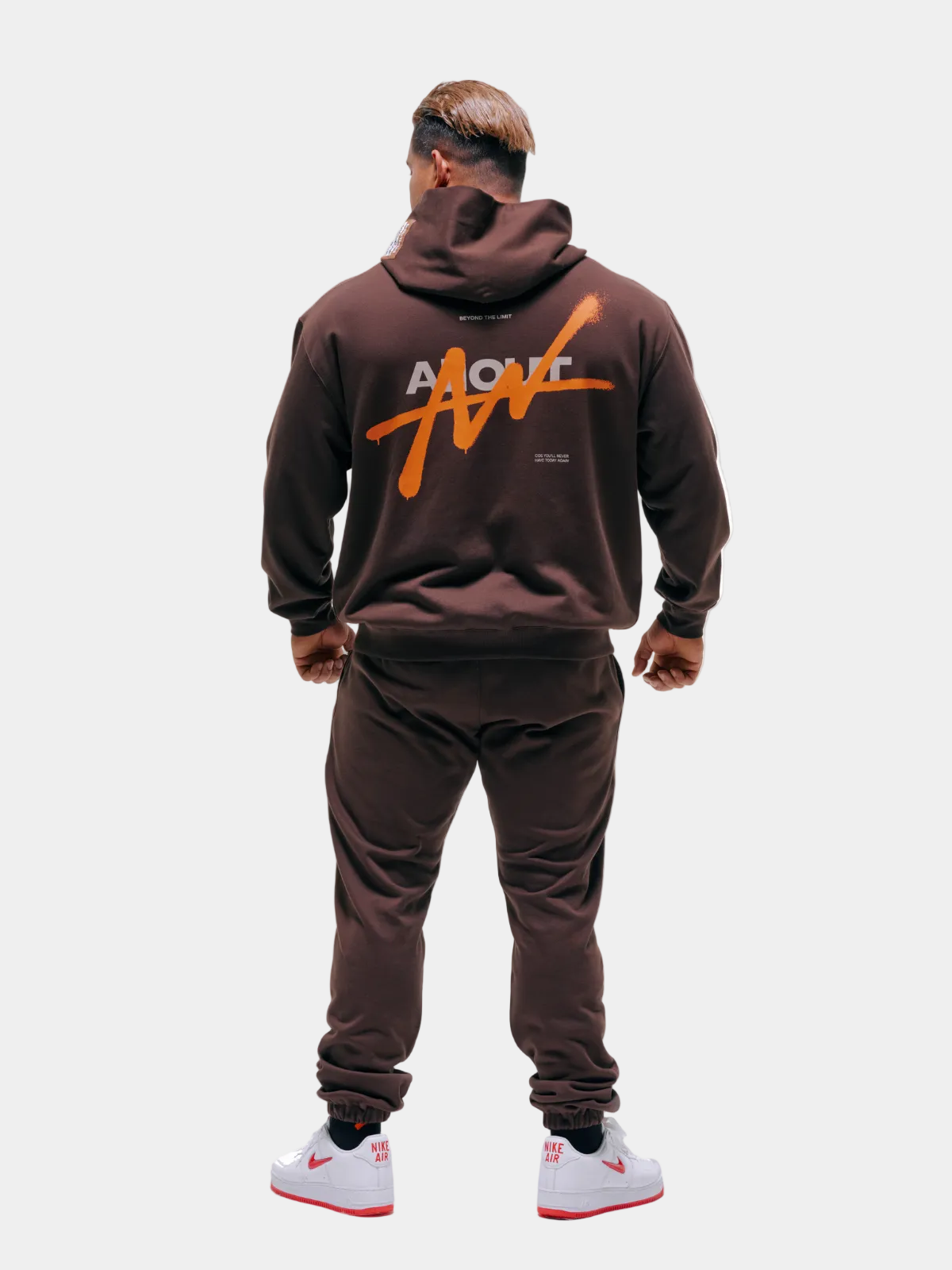 SWEAT PANTS SPRAY(BROWN)