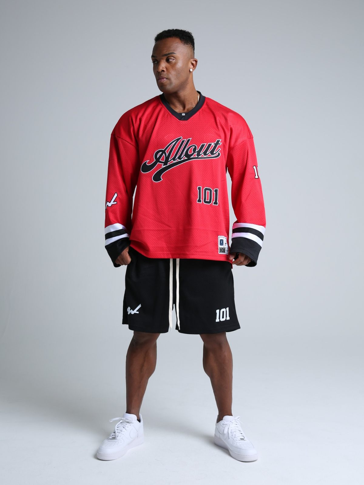 HOCKEY SHIRT STRIVE LONG SLEEVE RED