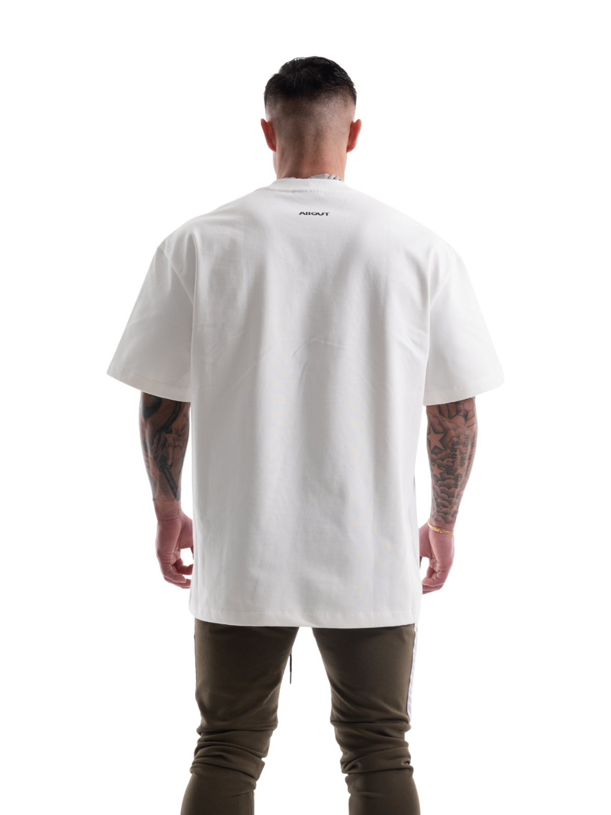T-shirt SIMPLE LOGO BIG SILHOUETTE(WHITE)