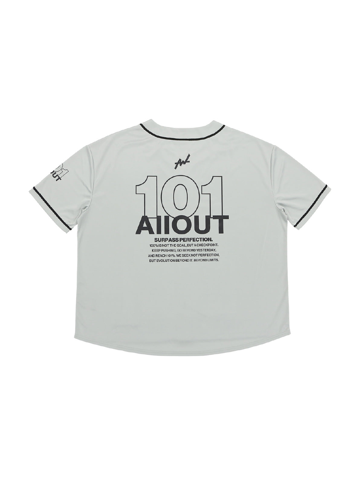 BASEBALL SHIRT GRAY MESH