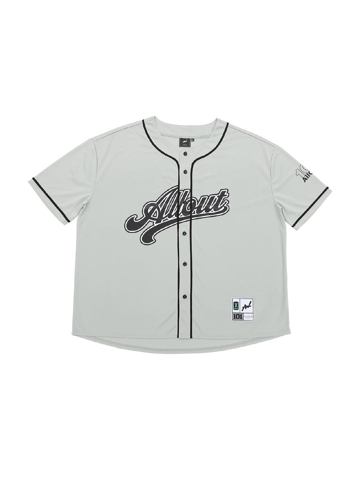 BASEBALL SHIRT GRAY MESH
