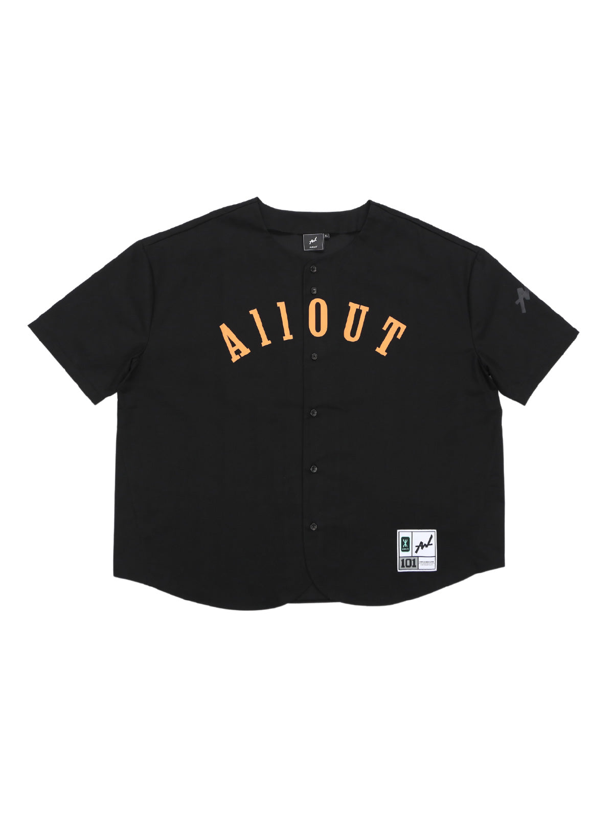 BASEBALL SHIRT BLACK TWILL
