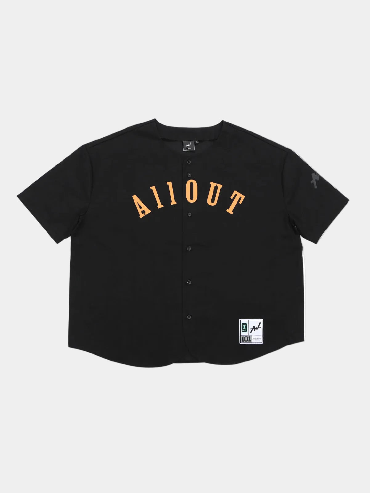 BASEBALL SHIRT BLACK TWILL