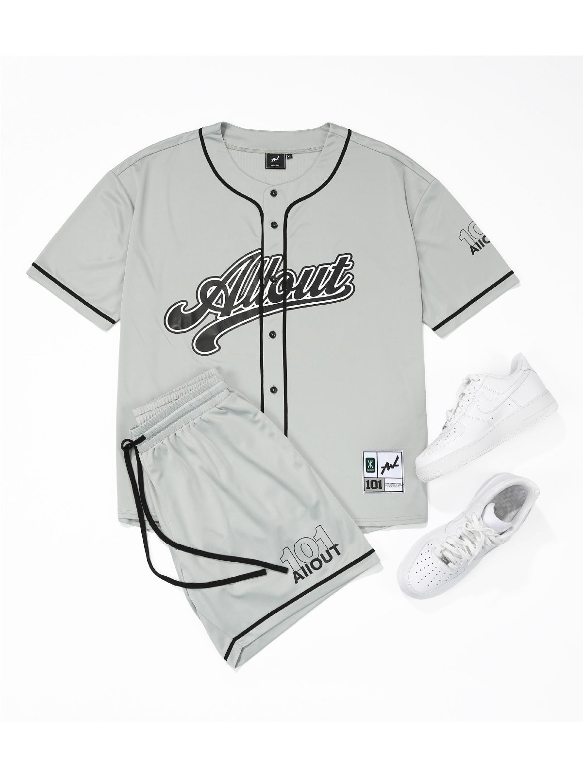 BASEBALL SHIRT GRAY MESH