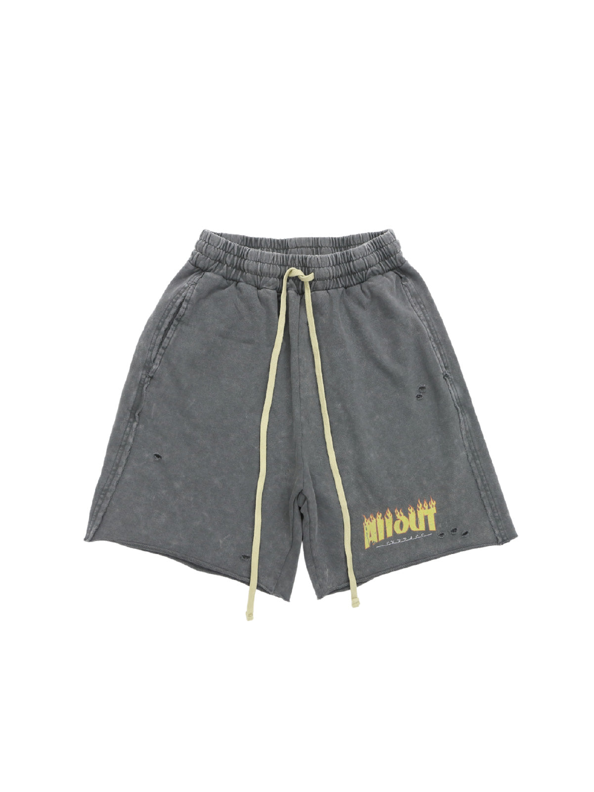 SWEAT SHORTS | DISTRESSED FLAME