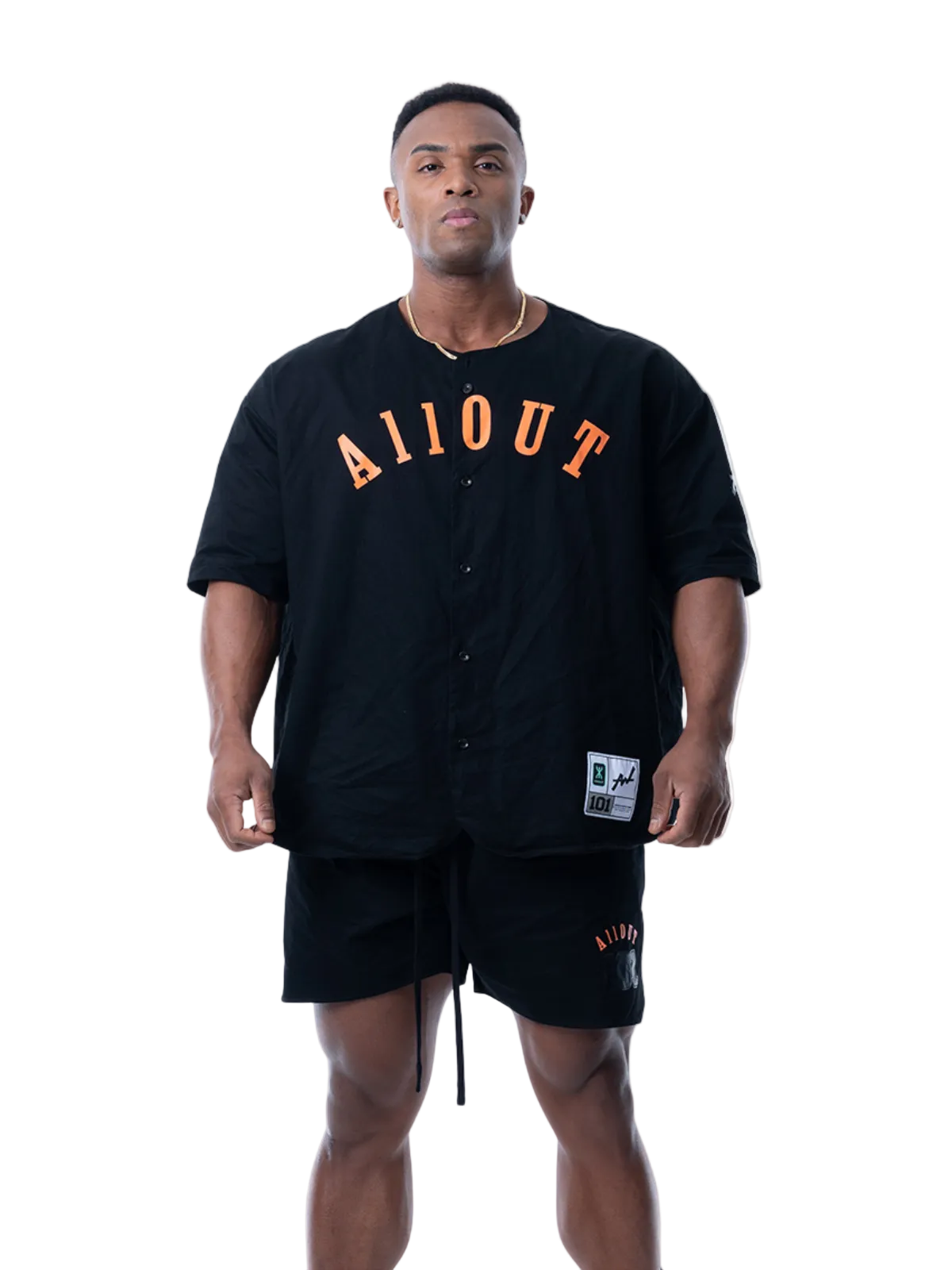BASEBALL SHIRT BLACK TWILL