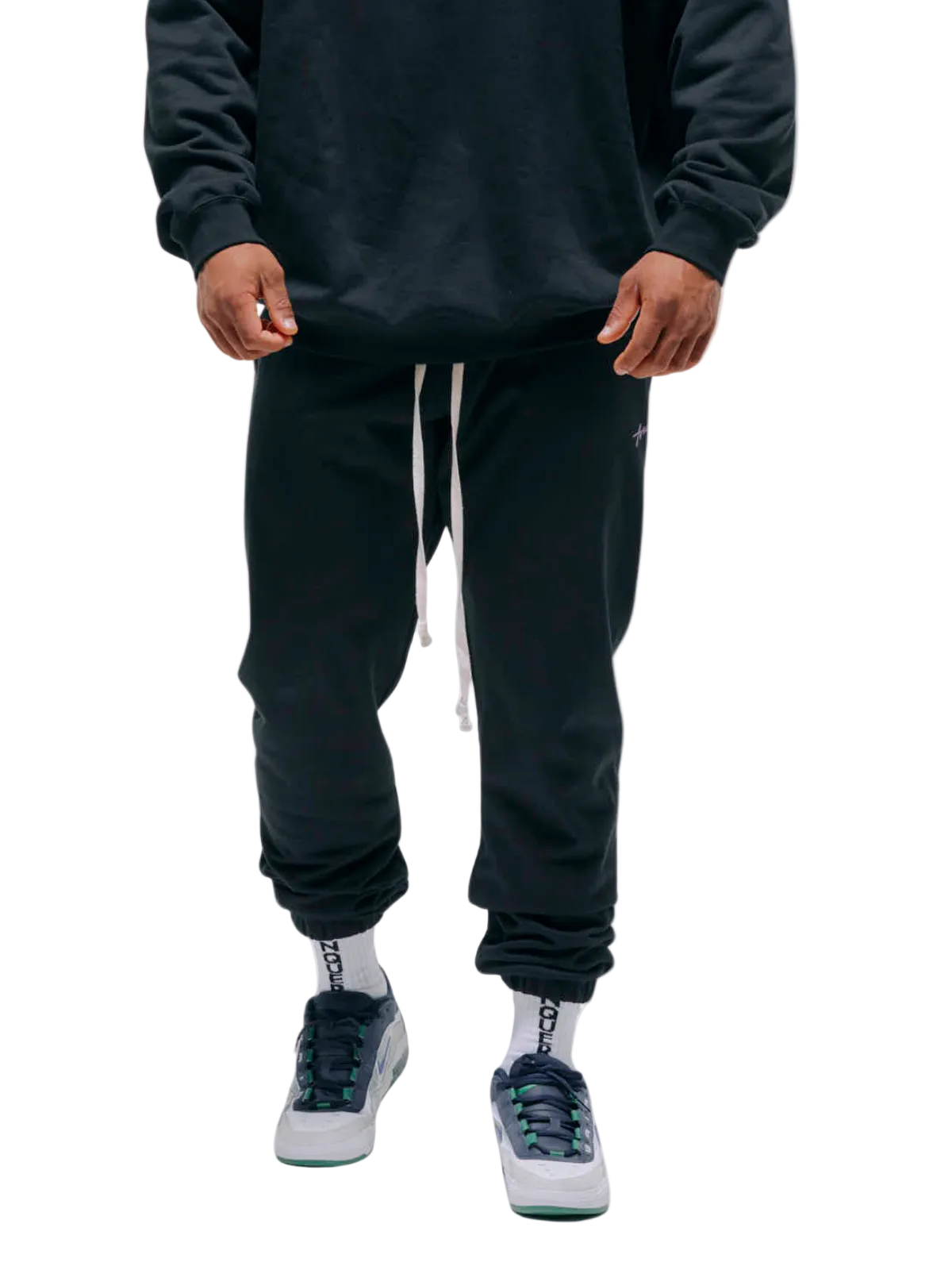 SWEAT PANTS SPRAY(BLACK)