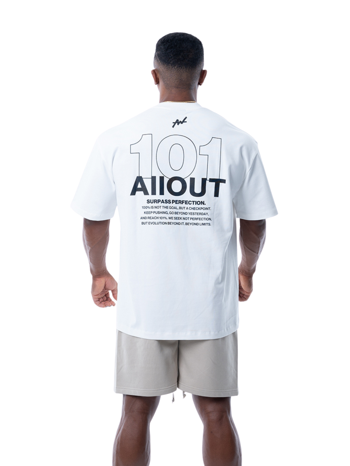 T-shirt 101 SURPASS PERFECTION【WHITE】