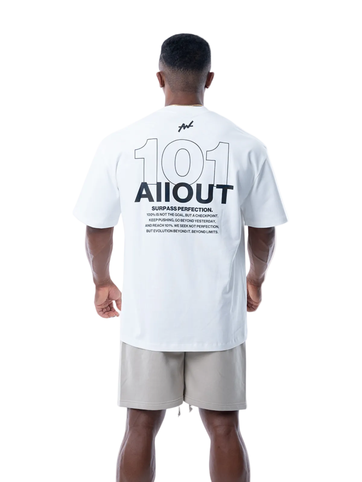 T-shirt 101 SURPASS PERFECTION【WHITE】