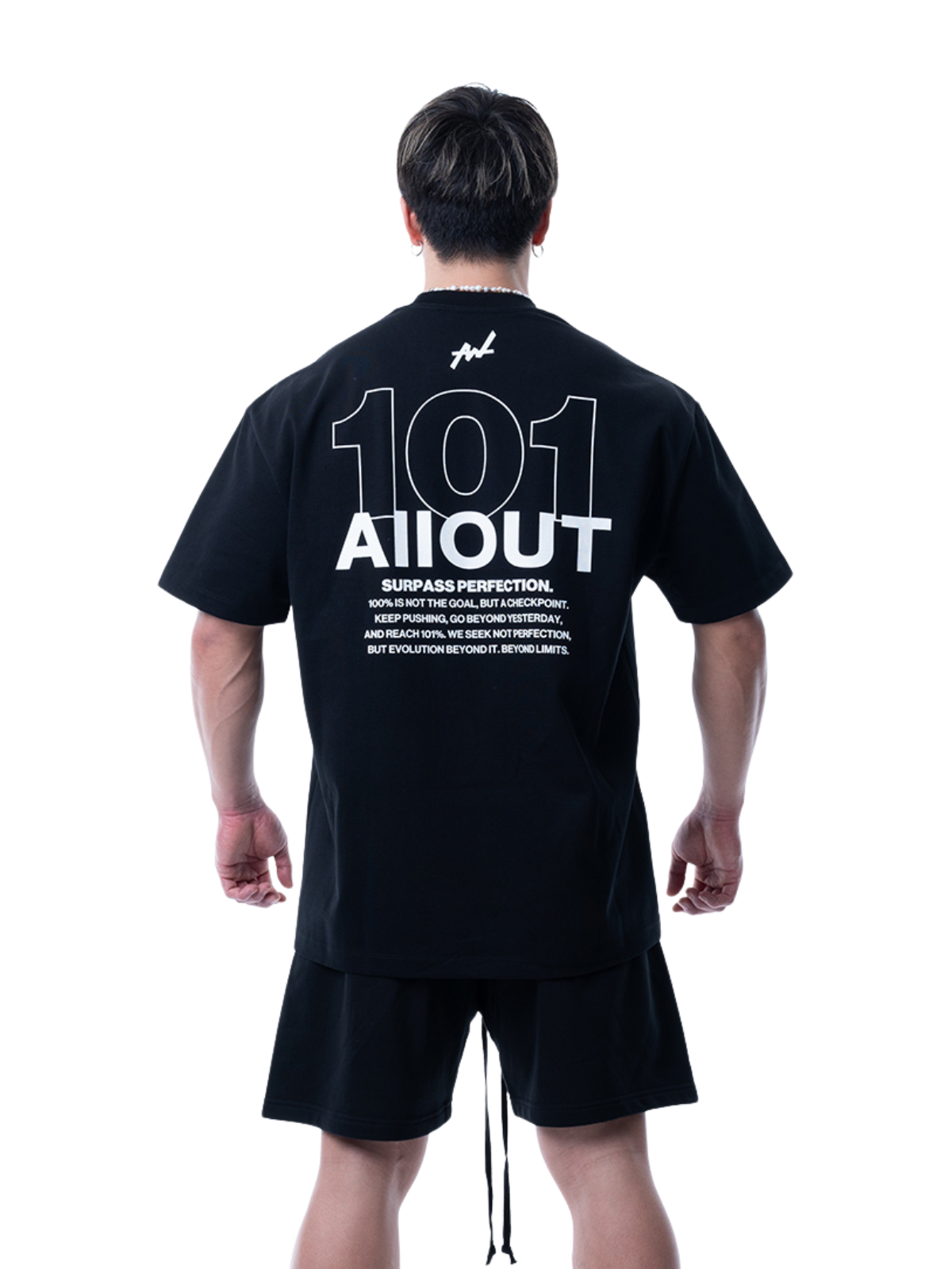 T-shirt 101 SURPASS PERFECTION【BLACK】