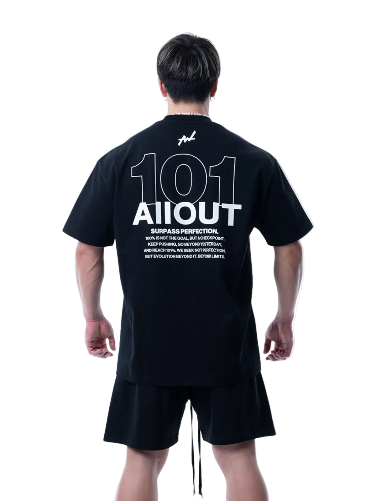 T-shirt 101 SURPASS PERFECTION【BLACK】