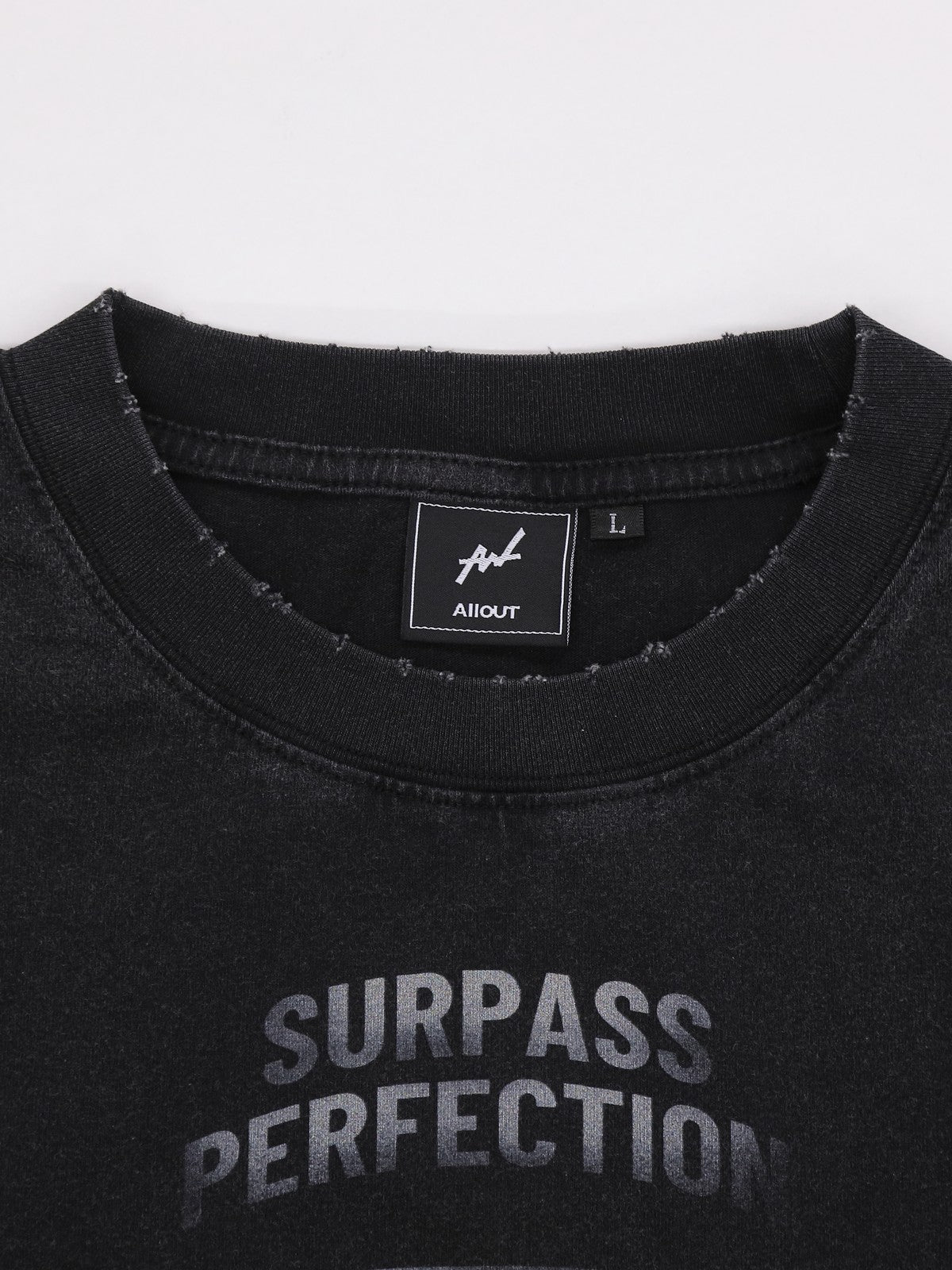 T-SHIRT DISTRESSED LOGO BLACK ディテール バック