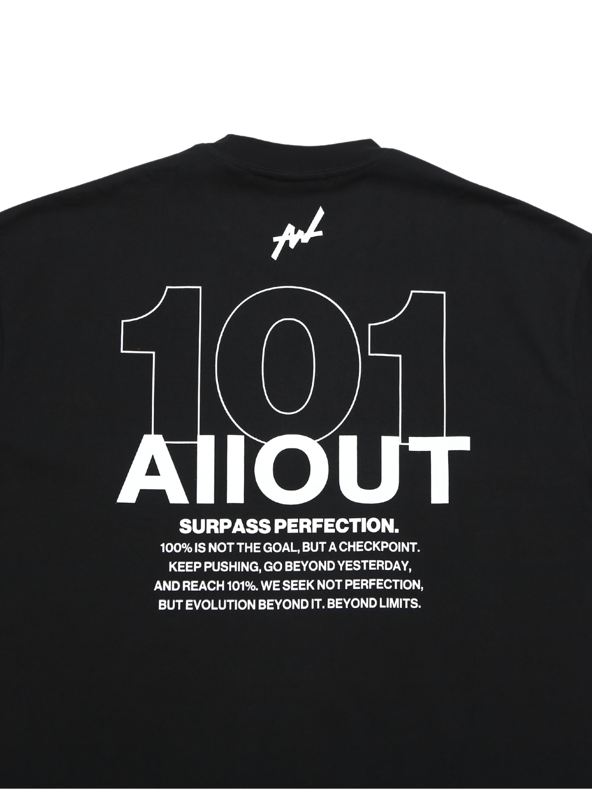 T-shirt 101 SURPASS PERFECTION【BLACK】