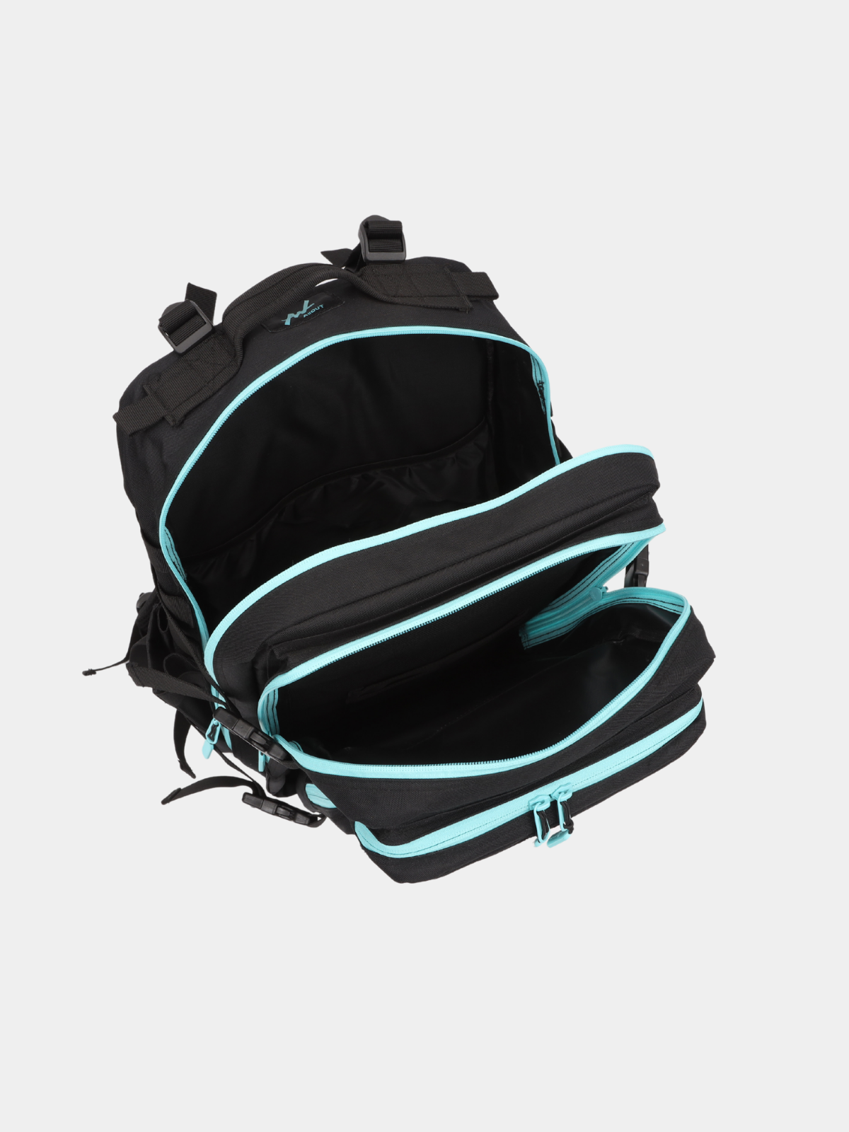 AllOUT BACKPACK 45L BLACK and AQUA