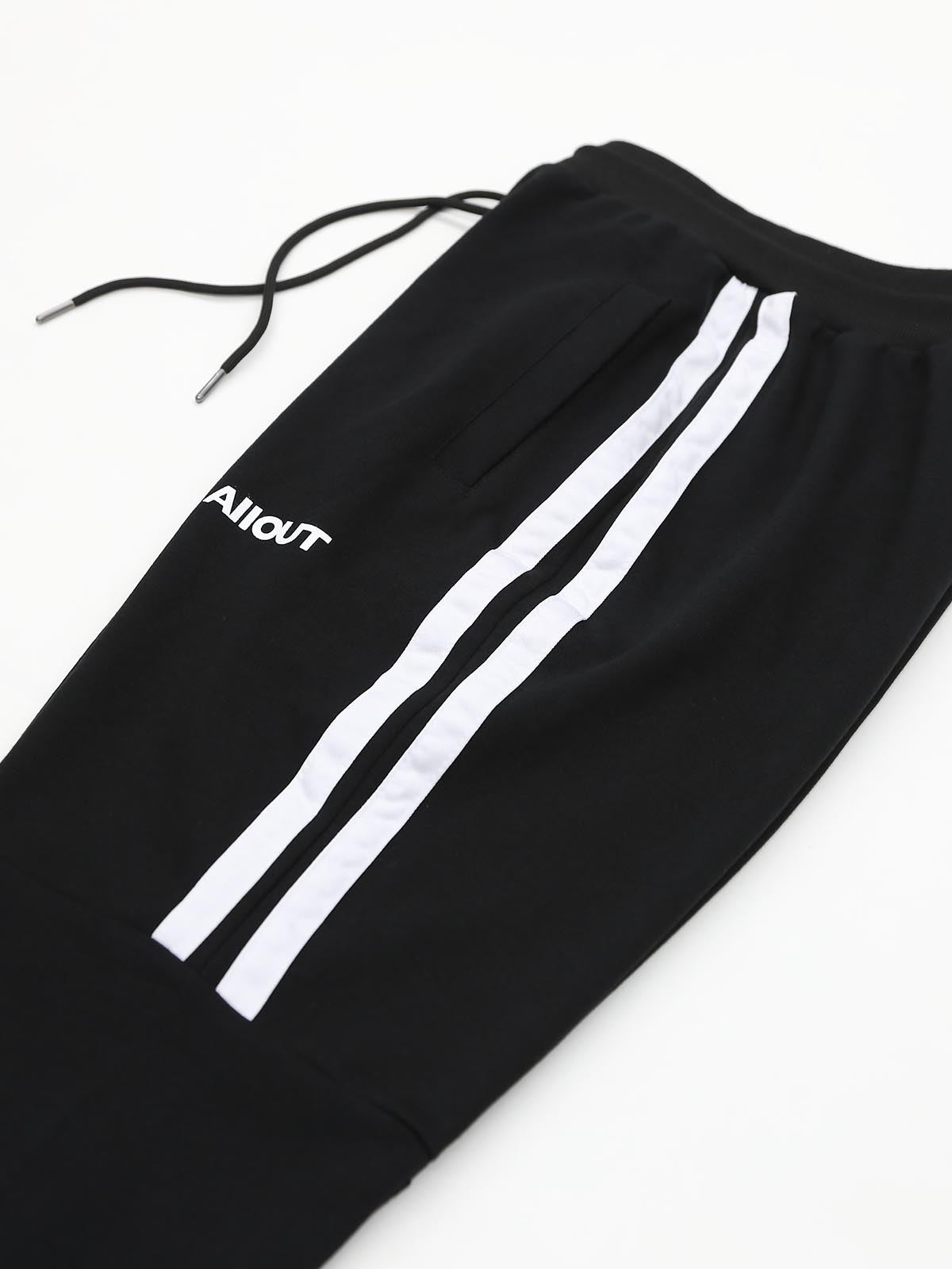 2 LINE STRETCH PANTS(BLACK)