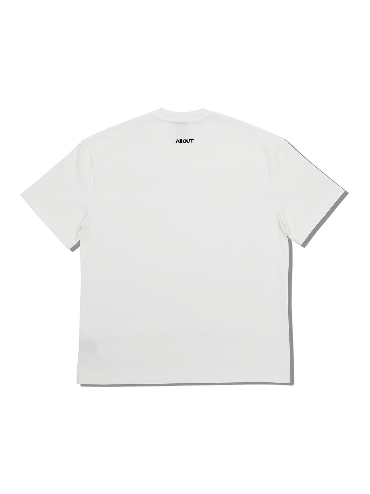 T-shirt SIMPLE LOGO BIG SILHOUETTE(WHITE)