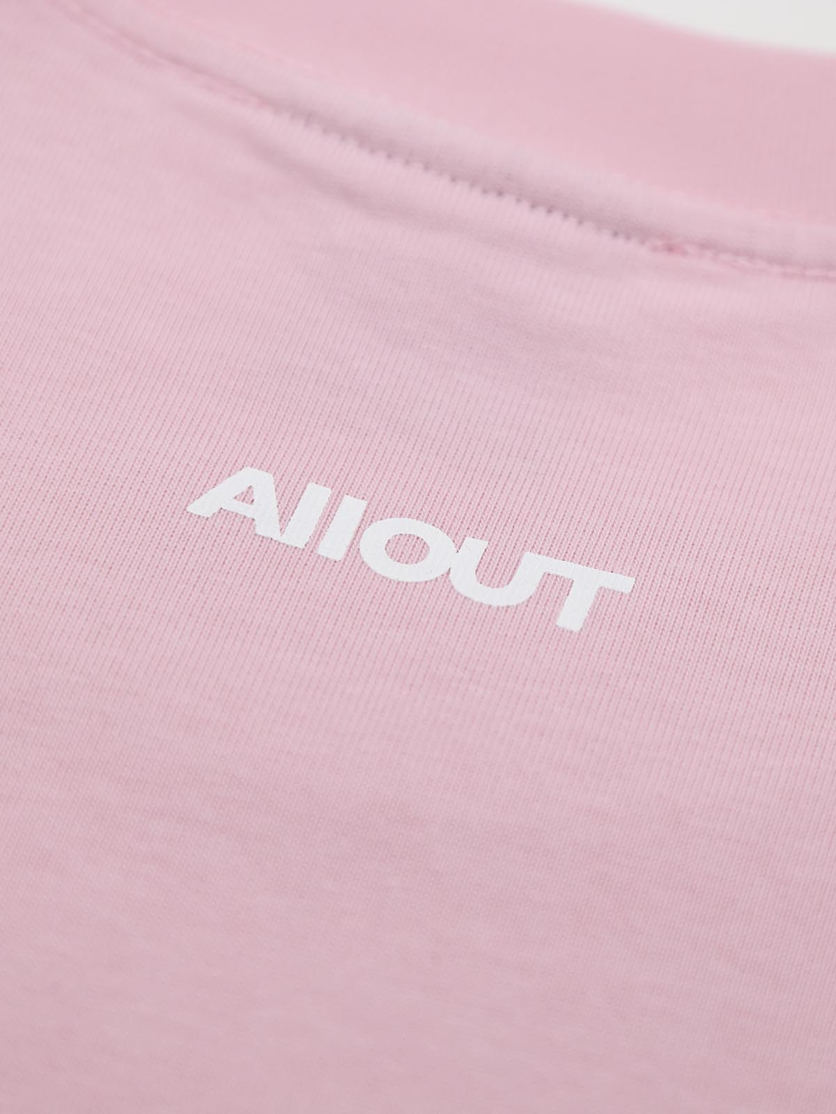 T-shirt SIMPLE LOGO BIG SILHOUETTE(PINK)
