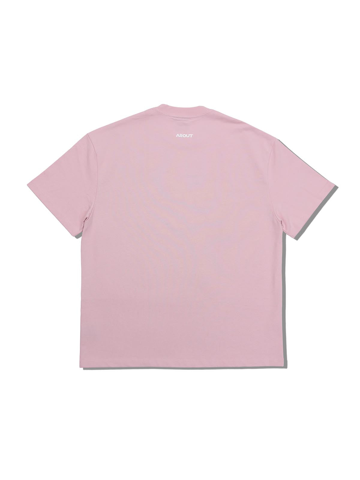 T-shirt SIMPLE LOGO BIG SILHOUETTE(PINK)