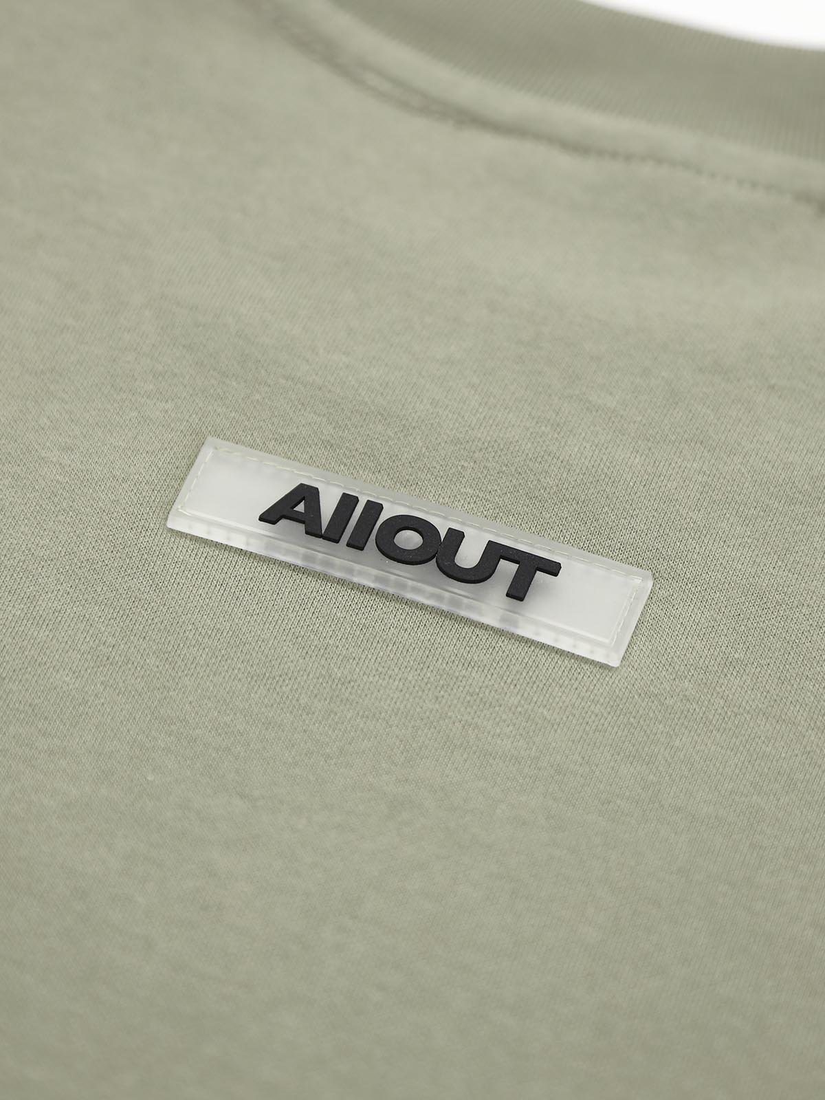 LONG SLEEVE T-shirt RUBBER TAG(KHAKI)