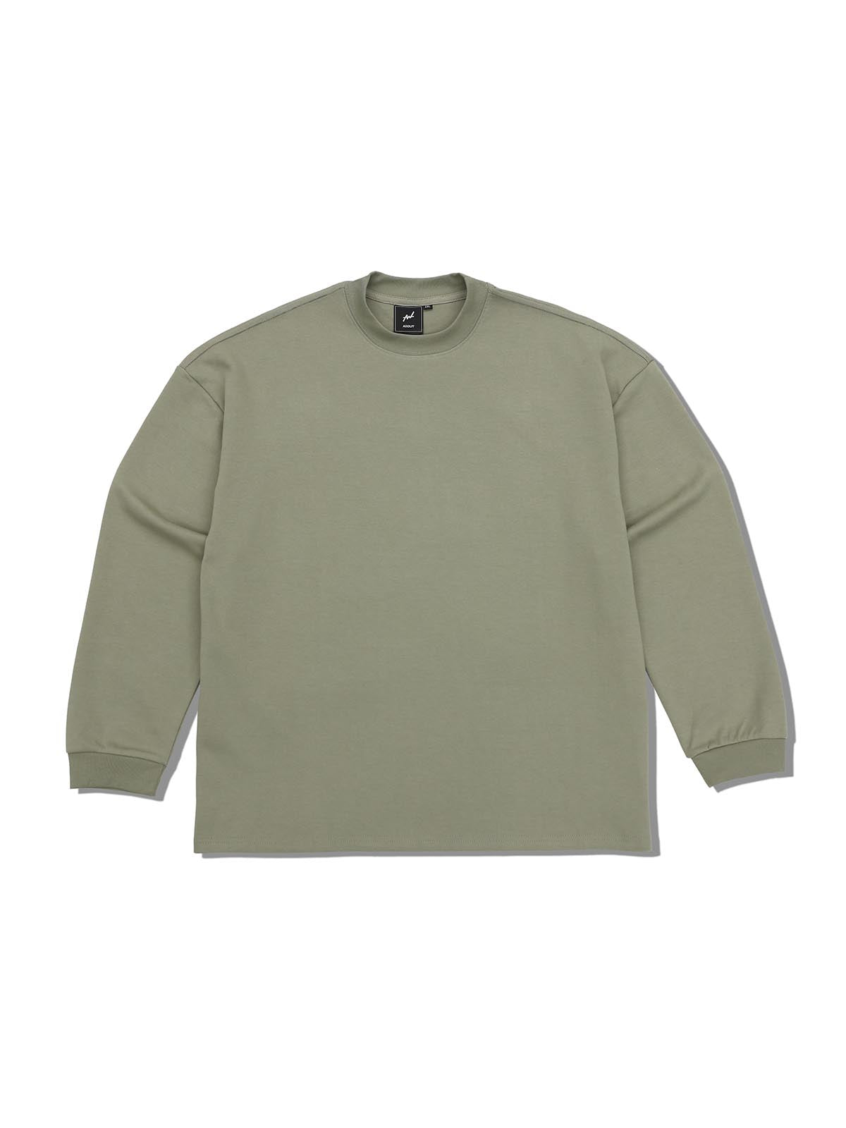 LONG SLEEVE T-shirt RUBBER TAG(KHAKI)