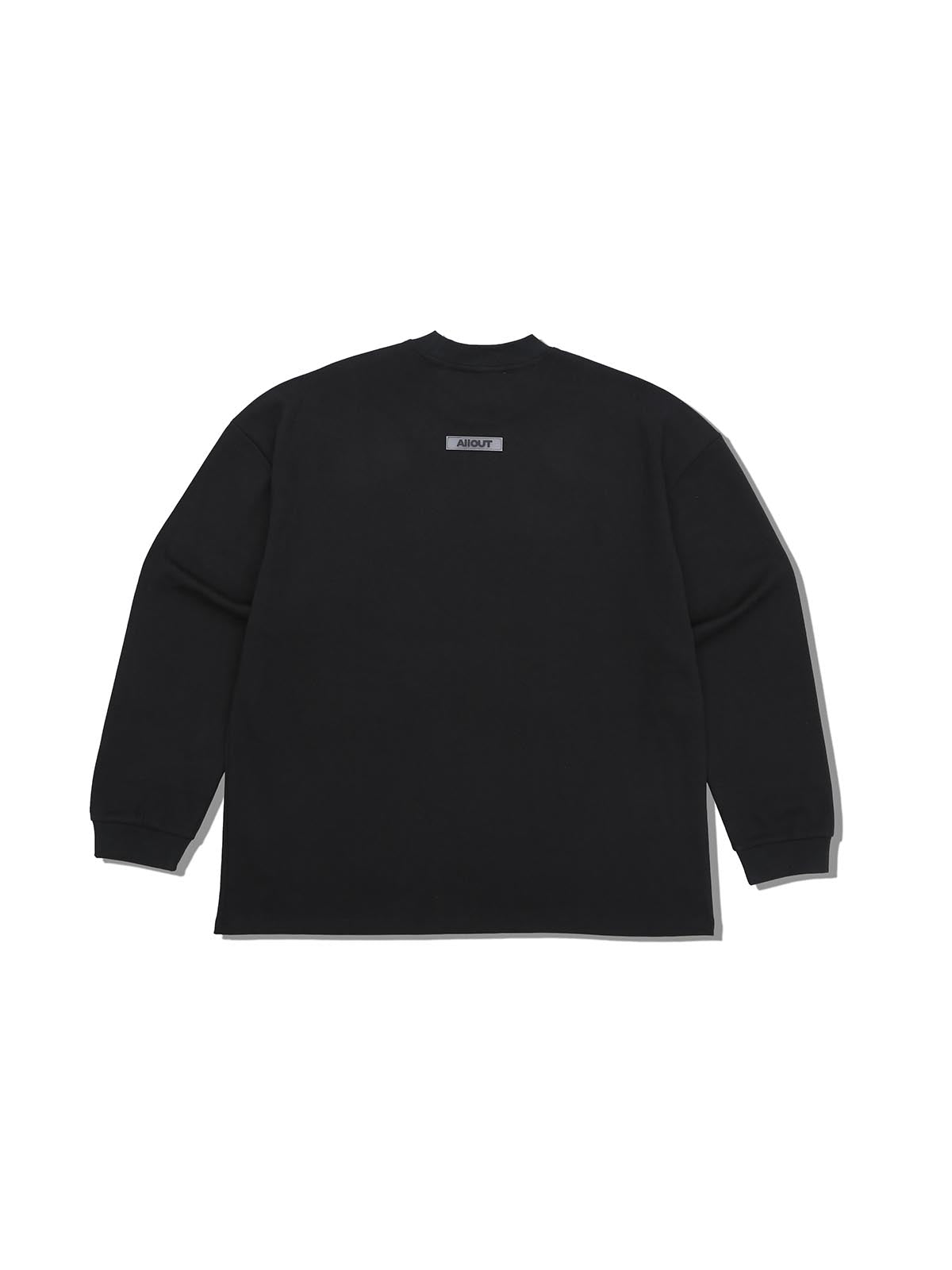 LONG SLEEVE T-shirt RUBBER TAG(BLACK)