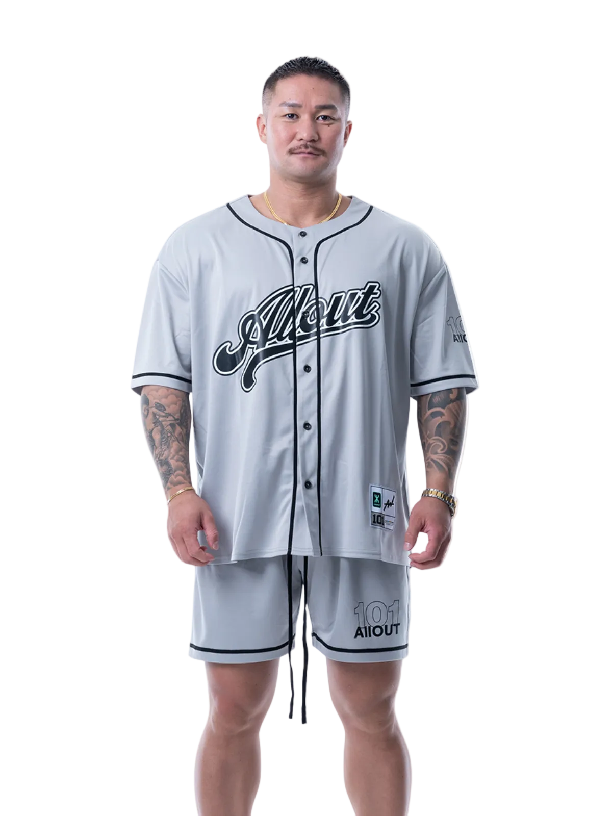 BASEBALL SHIRT GRAY MESH