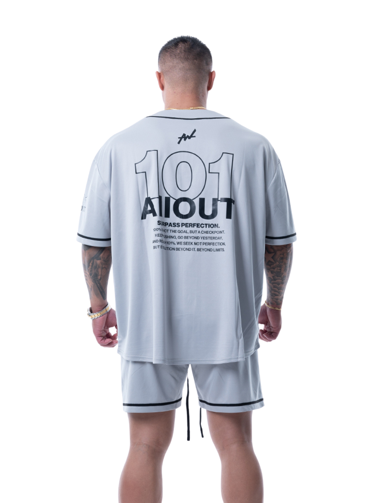 BASEBALL SHIRT GRAY MESH