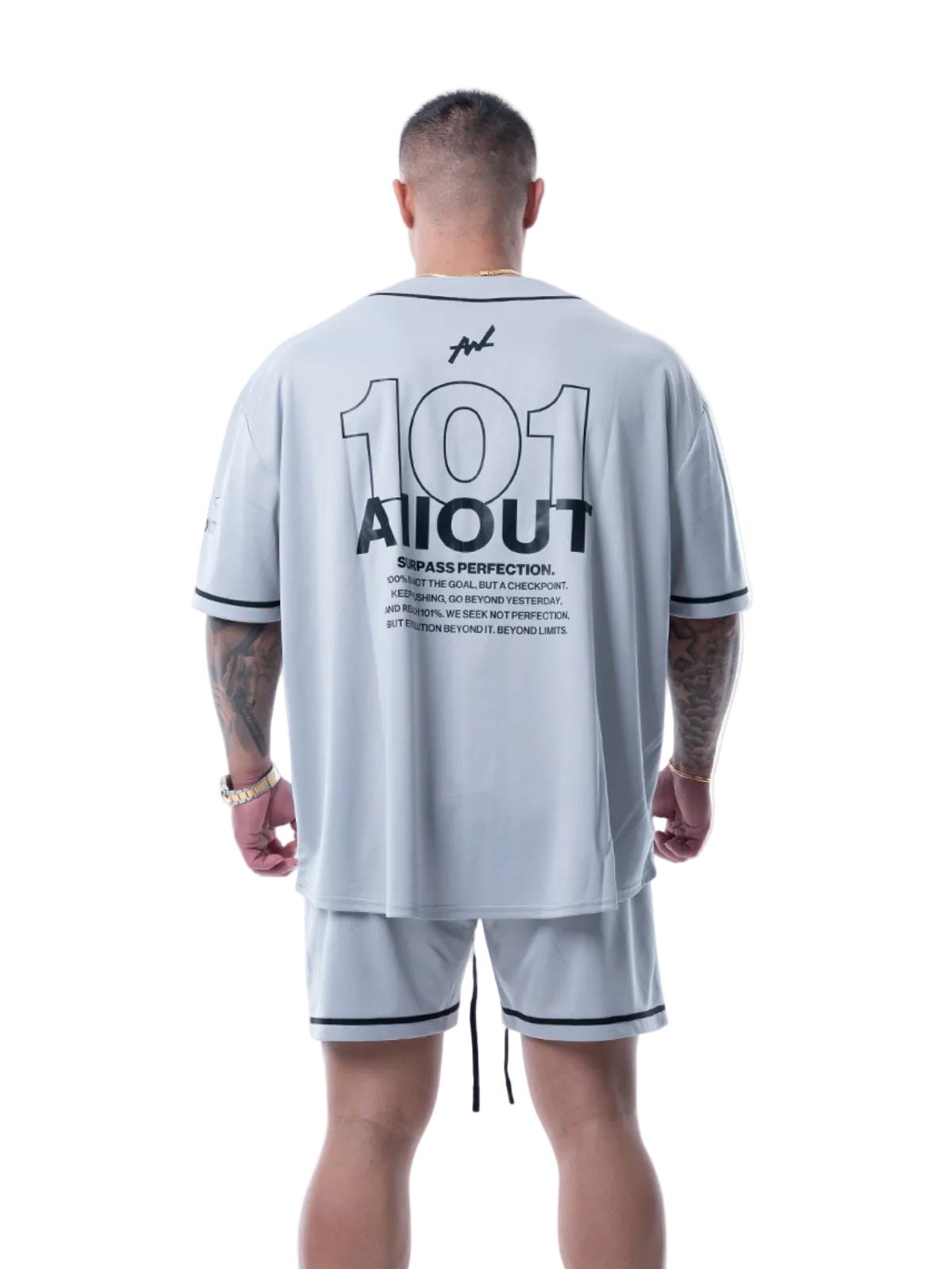 BASEBALL SHIRT GRAY MESH