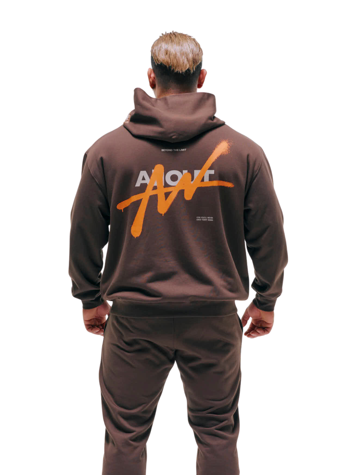 SWEAT HOODIE SPRAY(BROWN)