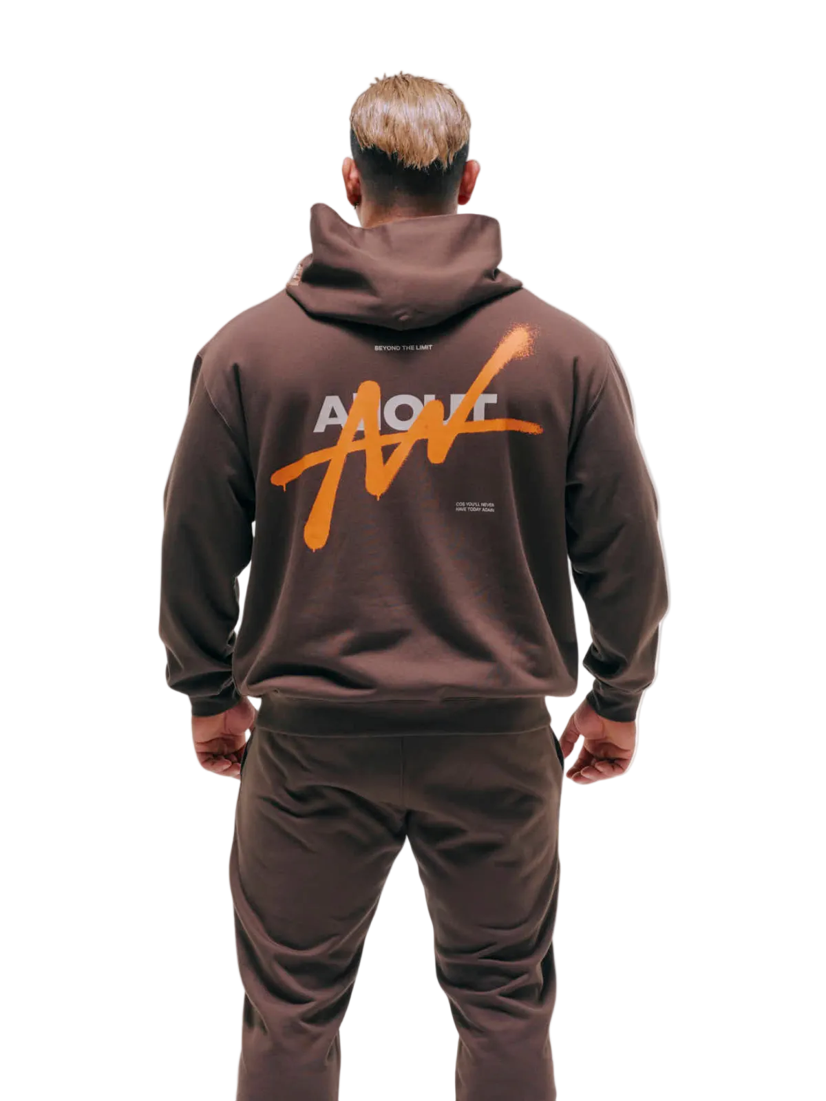 SPRAY SWEAT HOODIE (BROWN)