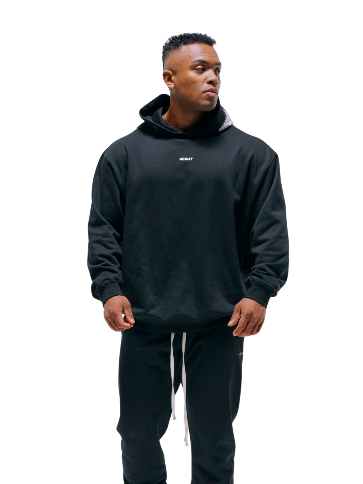 SWEAT HOODIE SPRAY(BLACK)