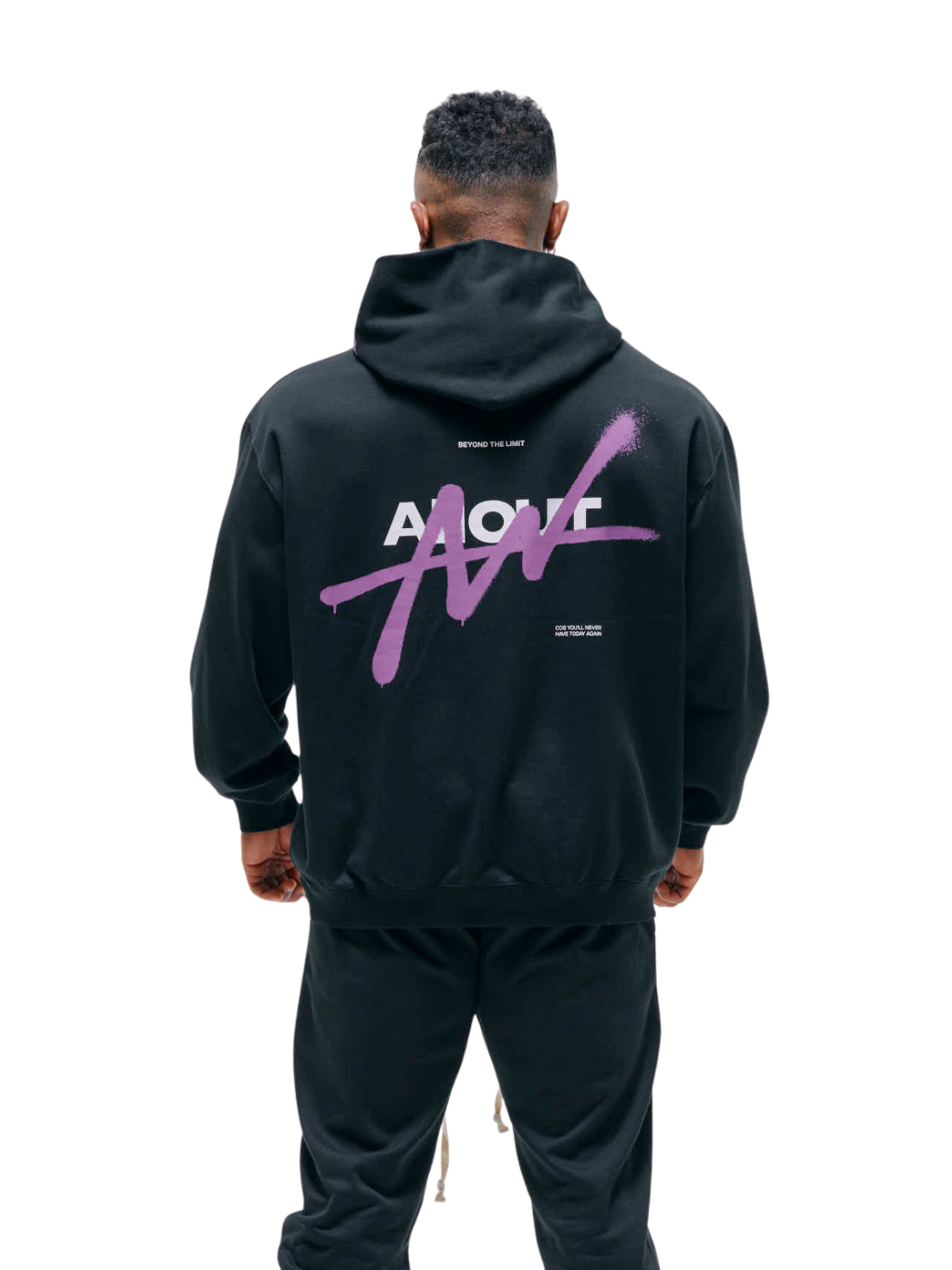 SWEAT HOODIE SPRAY(BLACK)