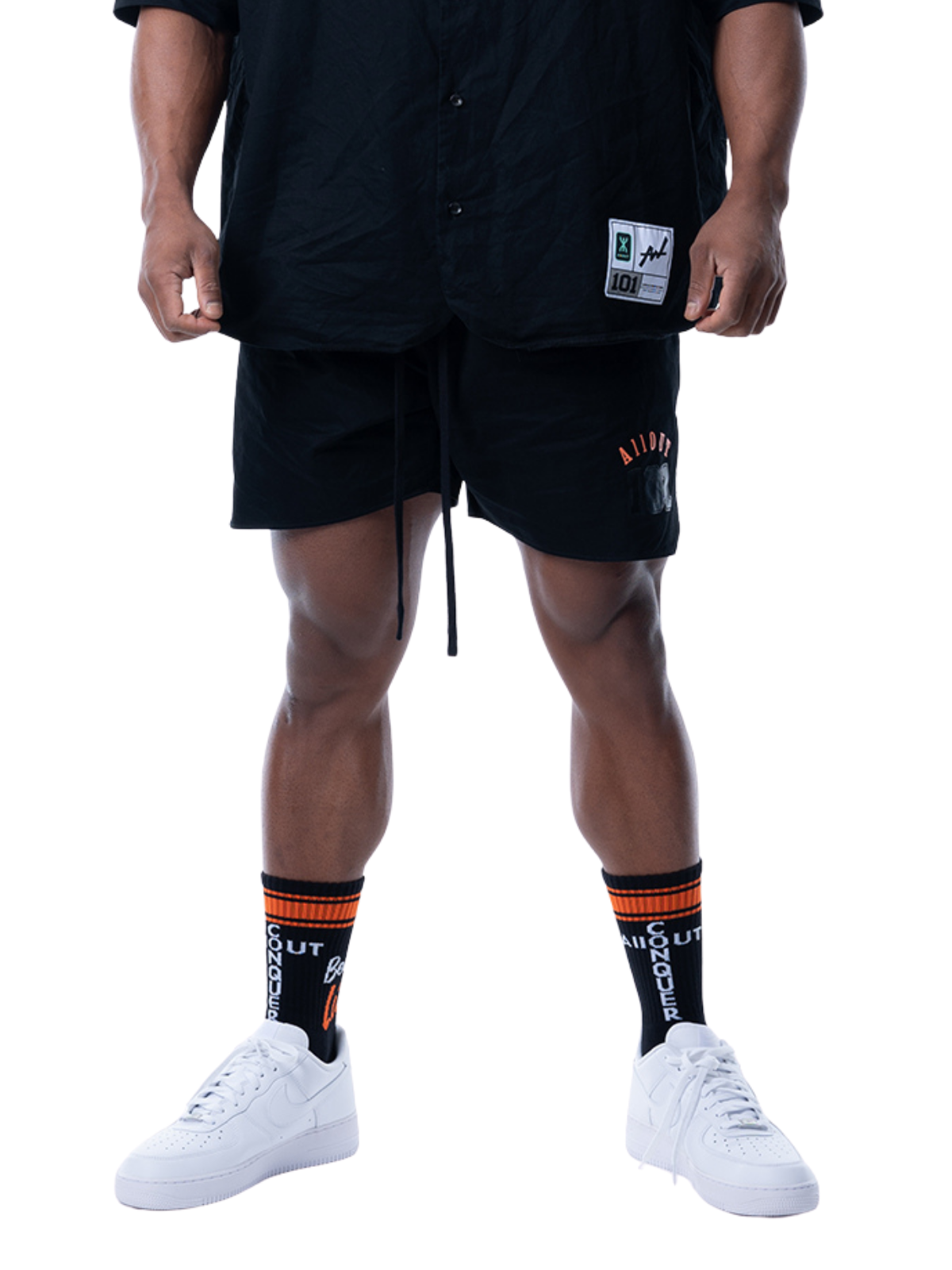 BASEBALL SHORT PANTS BLACK TWILL