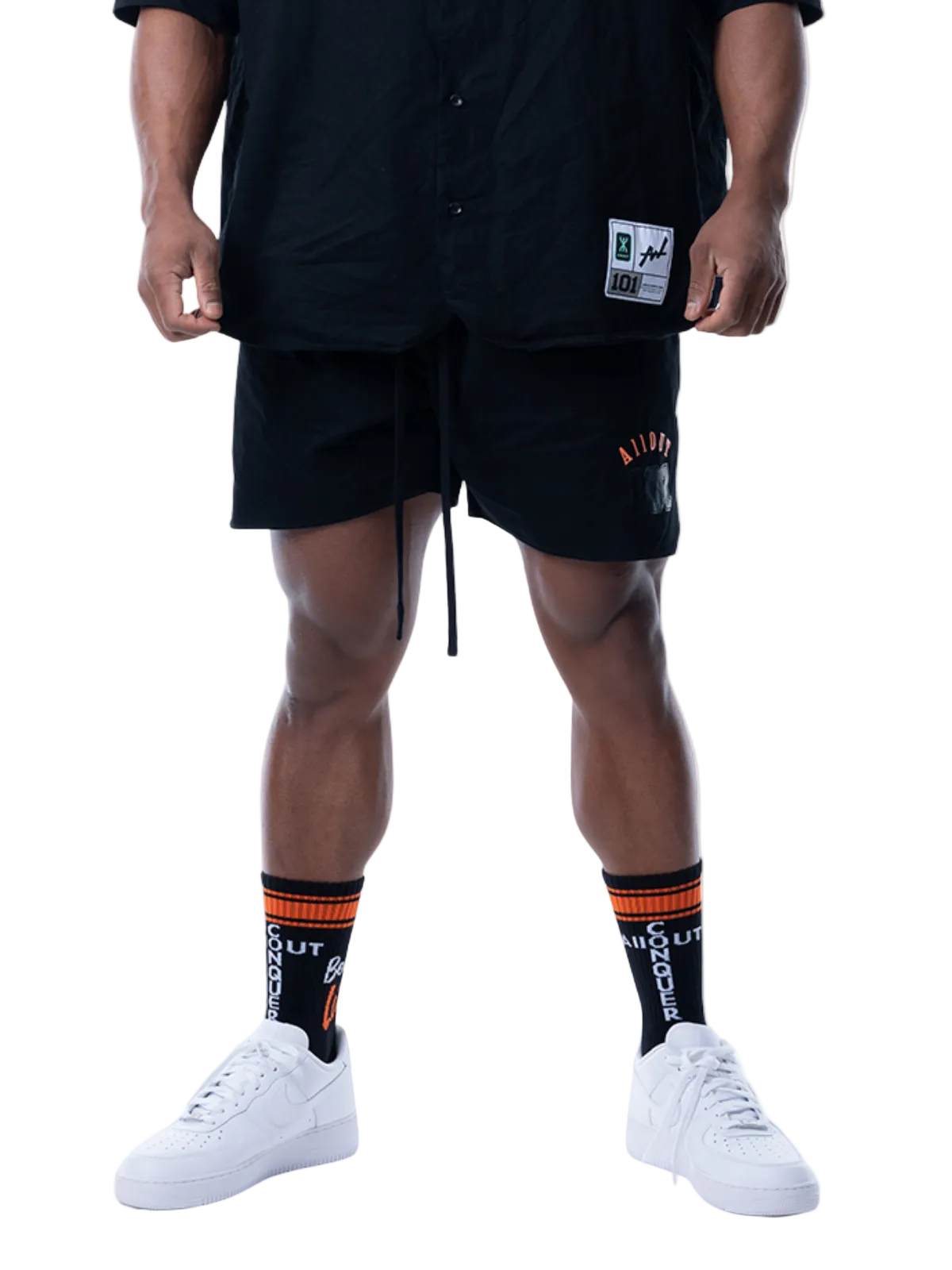 BASEBALL SHORT PANTS BLACK TWILL