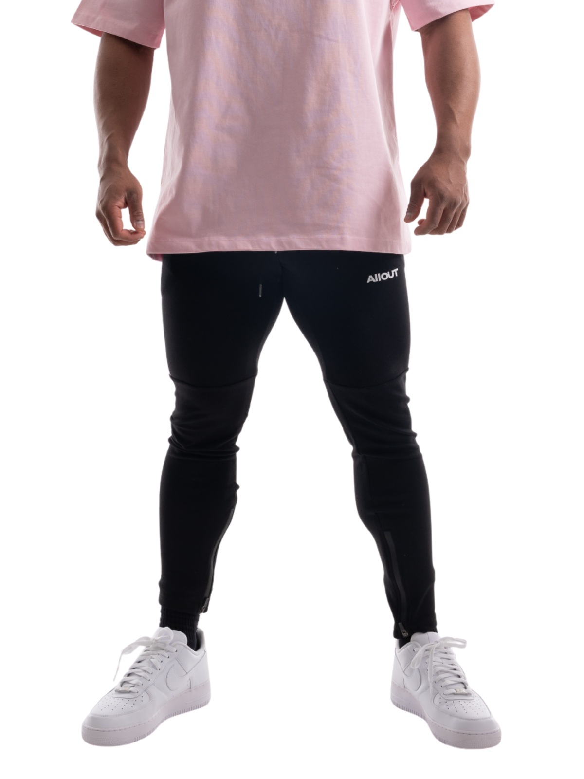 2 LINE STRETCH PANTS(BLACK)