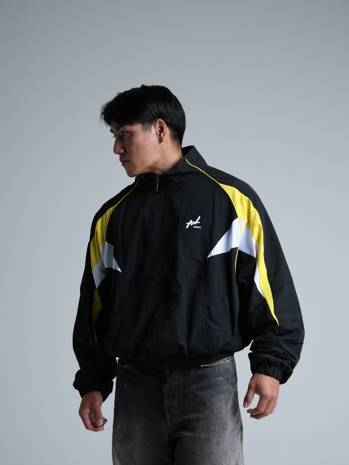 TRACK JACKET WEDGE BLACK