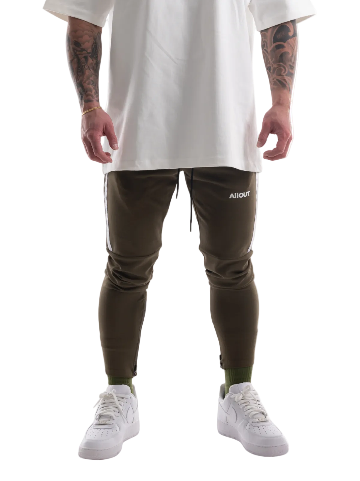 2 LINE STRETCH PANTS(KHAKI)