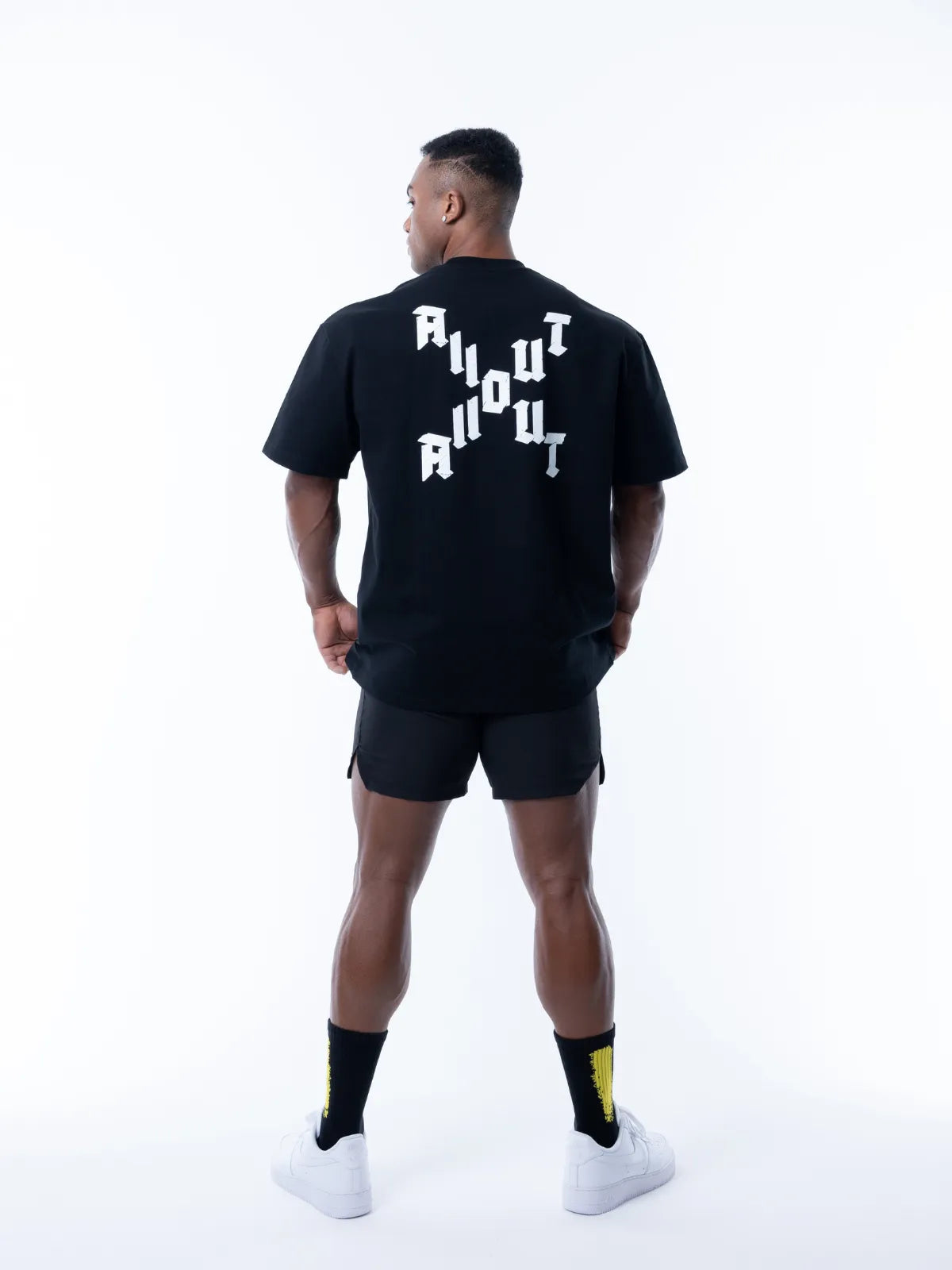 T-shirt DIAGONAL CROSS【BLACK】