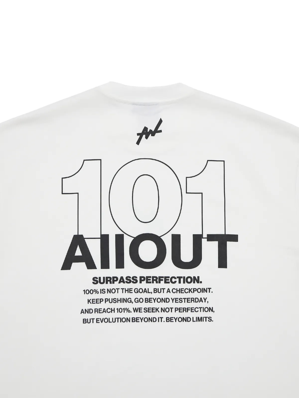 T-shirt 101 SURPASS PERFECTION【WHITE】