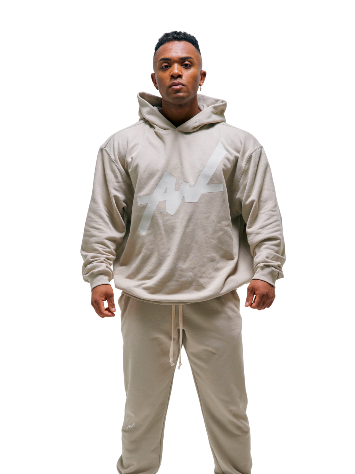 SWEAT HOODIE BIG LOGO(BEIGE)