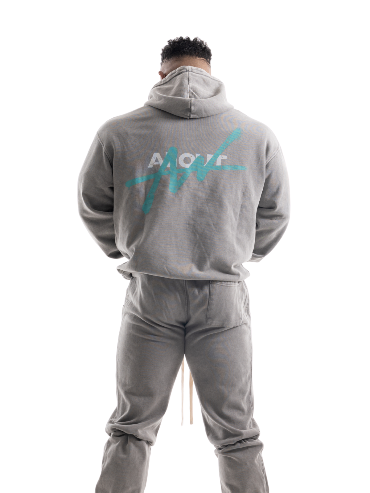 SWEAT HOODIE VINTAGE LOGO(LIGHT GRAY)