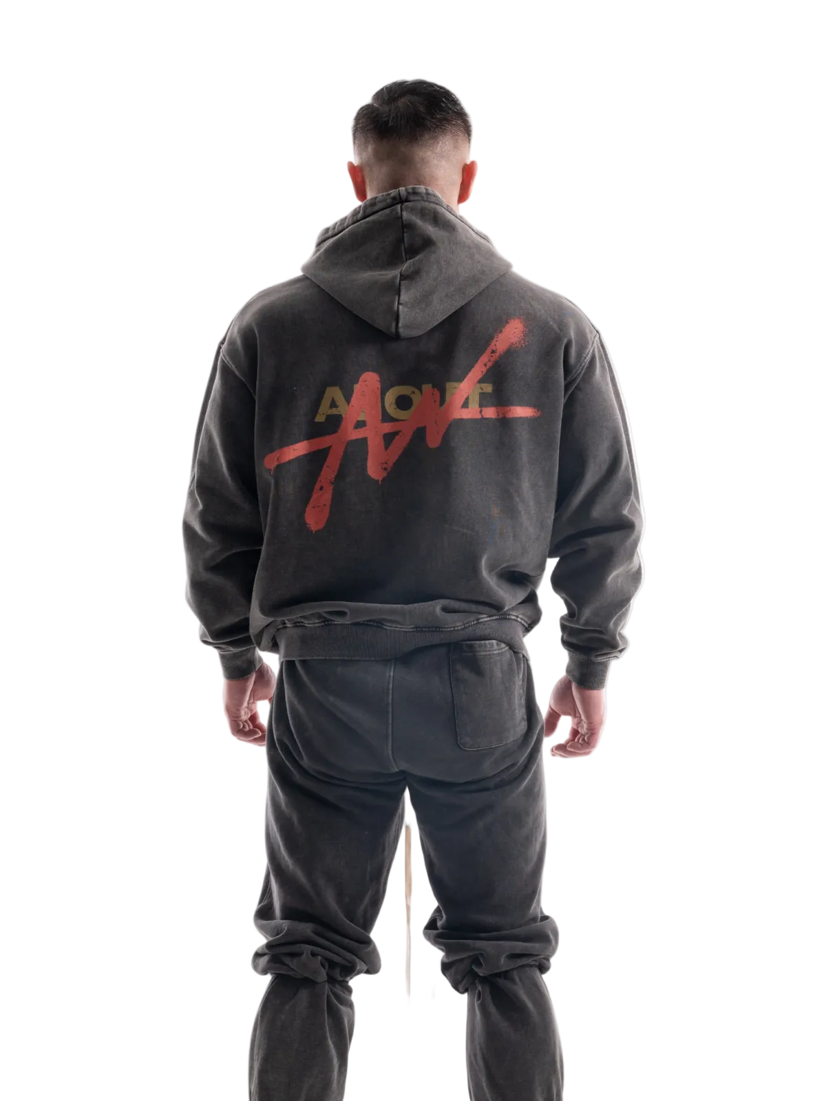 SWEAT HOODIE VINTAGE LOGO(DARK GRAY)