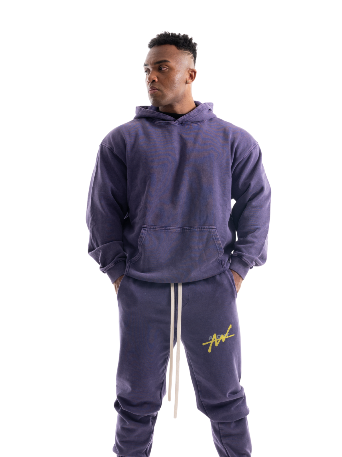 SWEAT HOODIE VINTAGE LOGO(PURPLE)