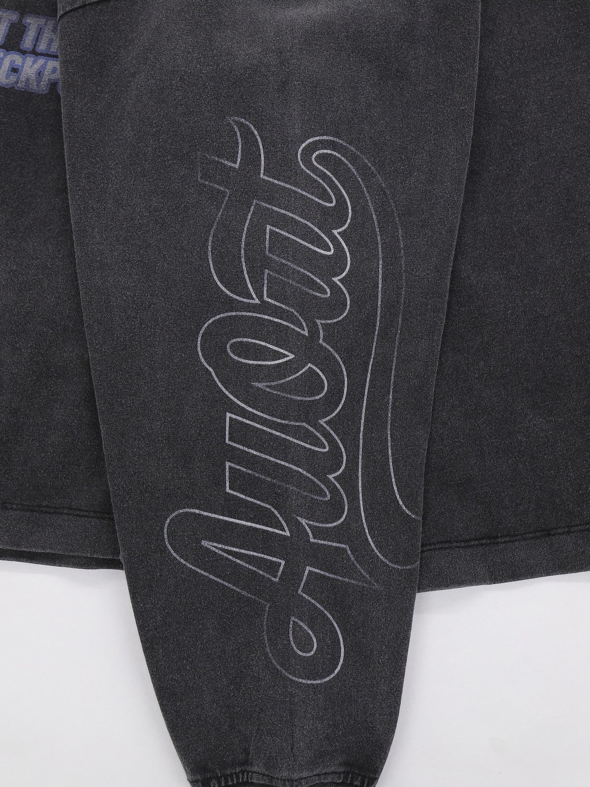 LONG SLEEVE T-shirt DISTRESSED LOGO BLACK ディテール スリーブ