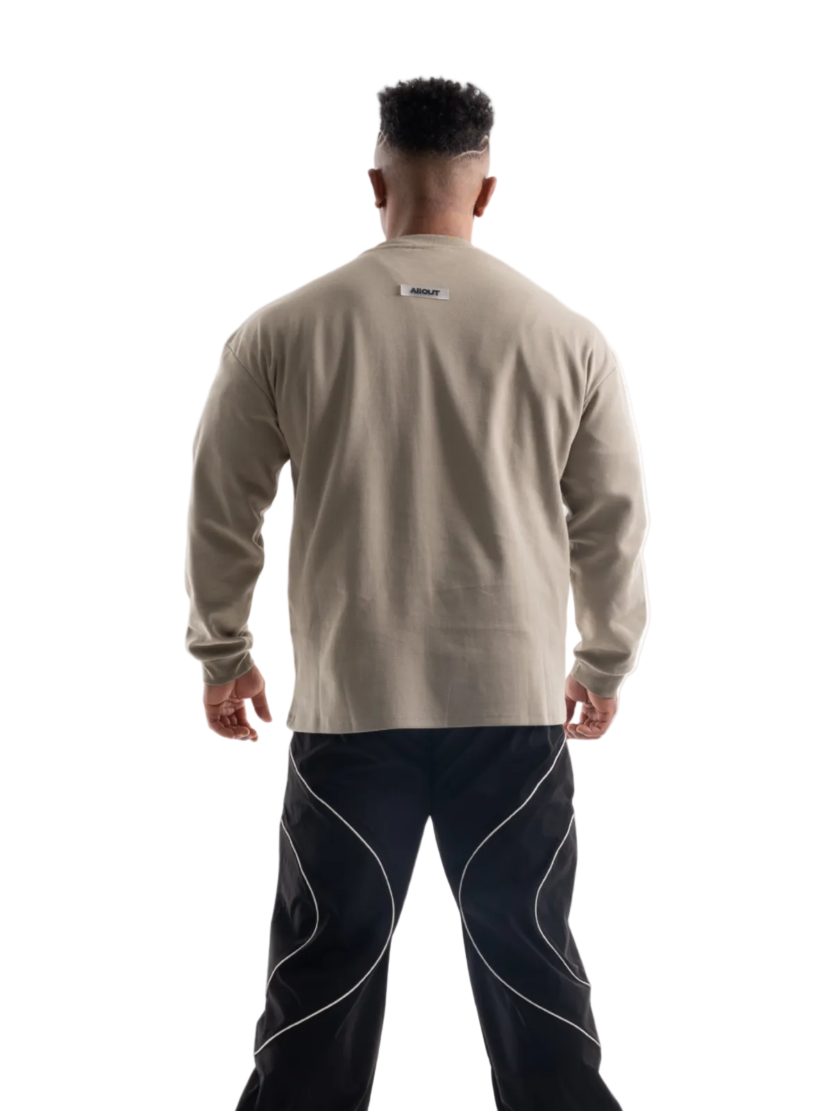 LONG SLEEVE T-shirt RUBBER TAG(KHAKI)