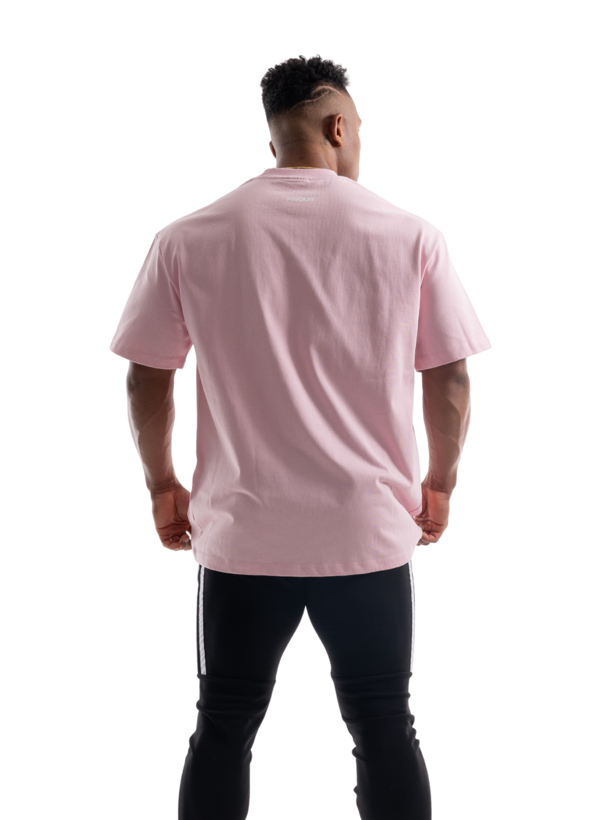 T-shirt SIMPLE LOGO BIG SILHOUETTE(PINK)